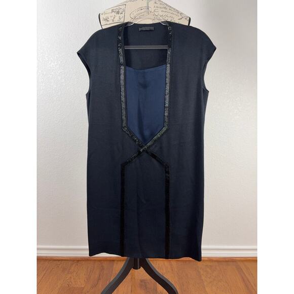 B64 The Row Square Neck Mini Dress 4 Quiet Luxury Old Money Career First Lady - Picture 2 of 10